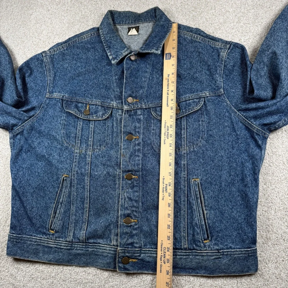 Lee Denim Jacket Mens XL Blue Riders Trucker Jean Coat 153438